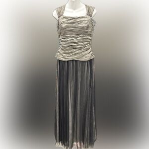 Alex Evenings Silver and Gray Wedding Dress